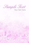 Pink Snowflake Card Background with Sample Text